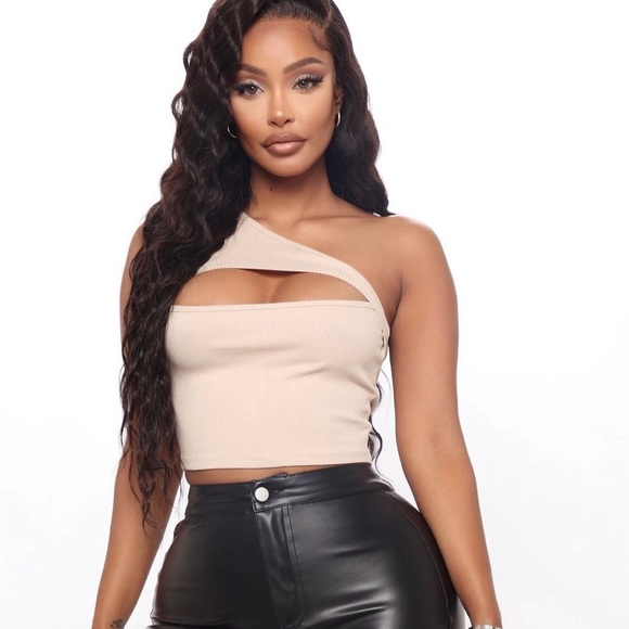 Fashion Nova One Shoulder Crop Top - Picture 1 of 4